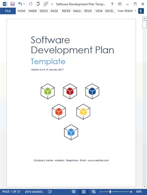 software development plan template ms word templates