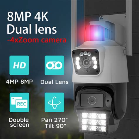 Anbiux Mp K Dual Lens Dual Screen Cctv Camera Wireless Outdoor Ip