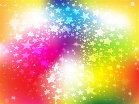 Free Download Bright Rainbow Stars Background 1024x765 For Your