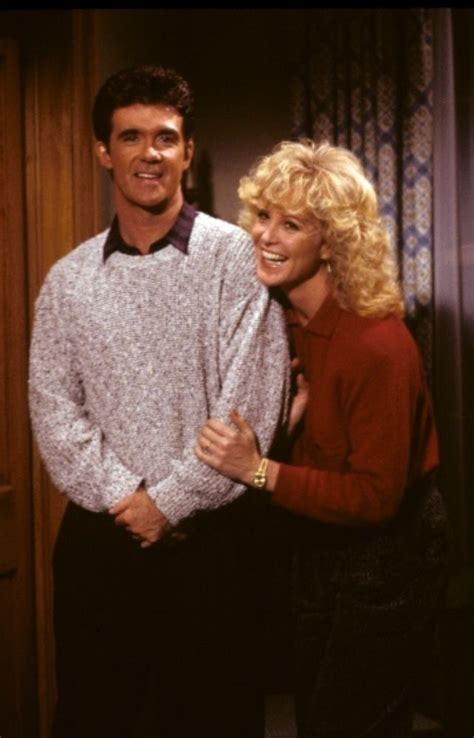 Alan Thicke And Joanna Kerns On The Set Of Growing Pains In The