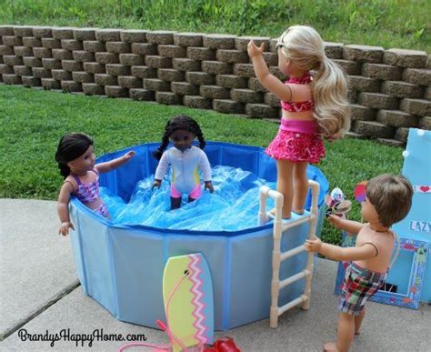 How To Make A Swimming Pool And Ladder For Your American Girl Dolls