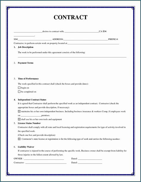 29 General Contractor Agreement Residential Construction Construction