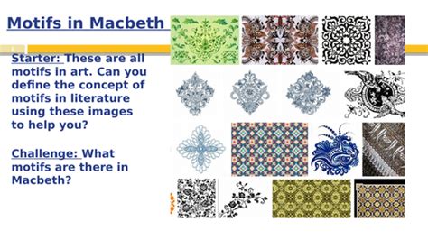 Motifs And Symbols In Macbeth Teaching Resources