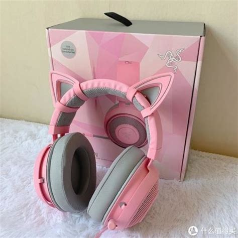 New Razer Kraken Pro Crystal Pink Gaming Headphone Girl Cat Ears Stereo