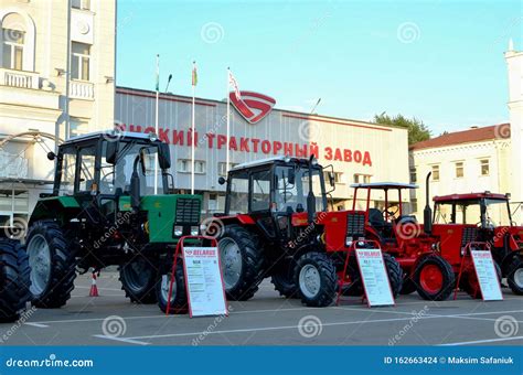 Demonstration Of `belarus` Tractors Produced By The Minsk Tractor Plant