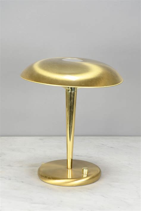 Brass Metal Shaded Mid Century Table Lamp Table Lamps Collection