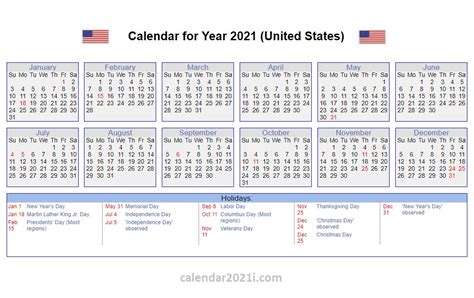 Us federal holidays calendar 2021. Us Holidays Calendar 2021 - Calendar 2021