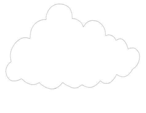 6 Best Images Of Cloud Printable Patterns Large Cloud Coloring Page