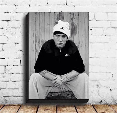 Eminem Poster Eminem Print Rapper Eminem Wall Art Slim Etsy
