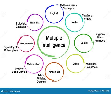 Multiple Intelligence Eight Types Stock Illustration Illustration Of