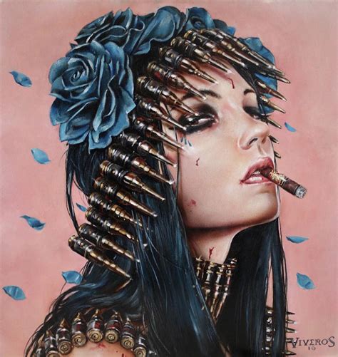 Brian M Viveros Bullet Blues Oil And Acrylic On Maple Wood 25