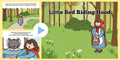 But little red riding hood took care and went straight to grandmother's. Little Red Riding Hood Story PowerPoint - powerpoint, power
