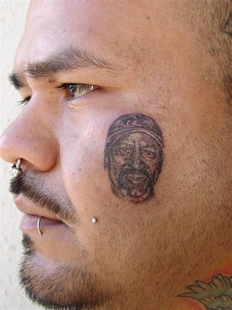 Portrait Small Face Tattoo For Mens Tattooimagesbiz