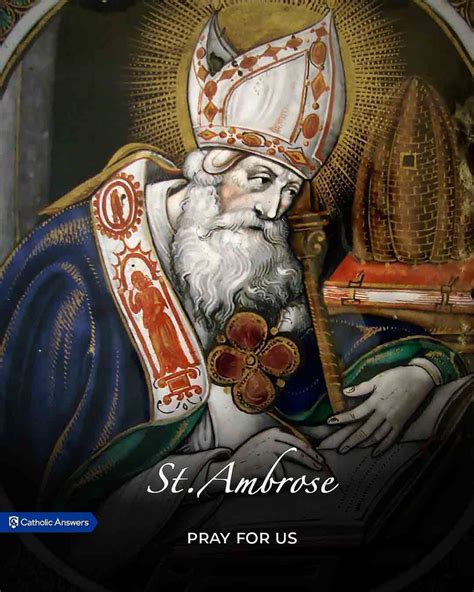 Ambrose Saint Catholic Saints Saints Traditional Catholic