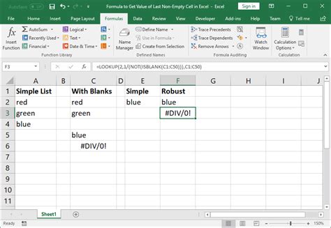 Formula To Get The Last Value From A List In Excel