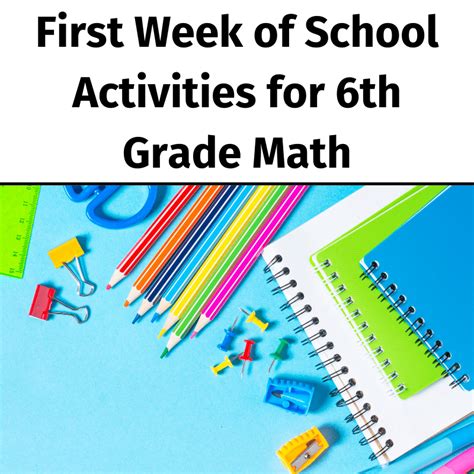 First Week Of School Activities For 6th Grade Math Sheila Cantonwine