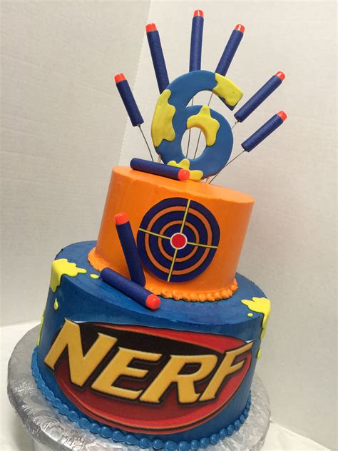 Now for the home birthday cake. Simple Nerf Gun Birthday Cake / The Ultimate Nerf Gun ...