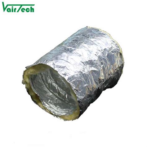 Hvac Fitting Insulated Flexible Air Duct Aluminum Foil 150mm Exhaust
