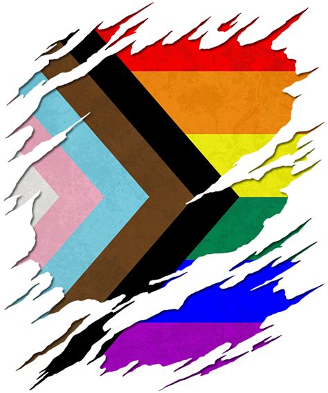 Lgbtq Progress Pride Flag Ripped Reveal Greeting Card By Patrick Hiller