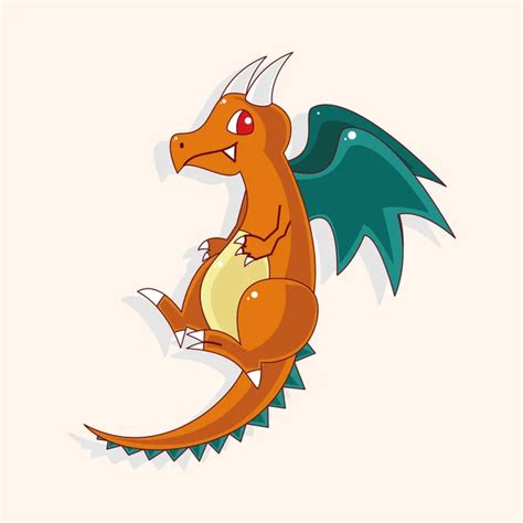 Cartoon Fire Dragon Icon Set — Stock Vector © Mocoo2003 8290426