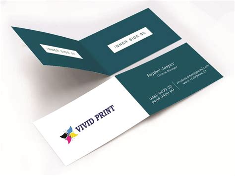 Folded Visiting Cards | Vivid Print India - Get Your Jazzy ...