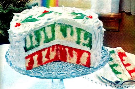In the same bowl, whisk together the hot fudge sundae sauce and 1/4 cup peppermint dairy creamer. How to make a classic Christmas Rainbow Poke Cake (1980s) - Click Americana