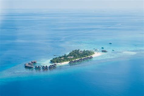Tropical Islands And Atolls In Maldives From Aerial View Stock Photo