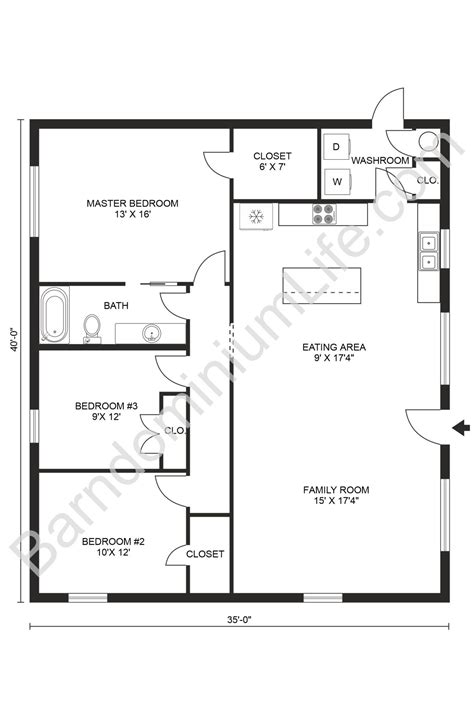 Stunning 3 Bedroom Barndominium Floor Plans Artofit