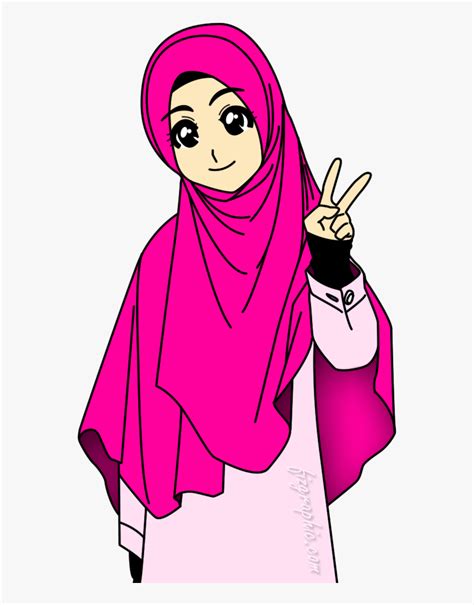 Pakai bebas untuk presentasi, bisnis, komersial. Gambar Wanita Muslimah Karikatur