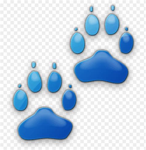 Blue Dog Paw Print Clip Art