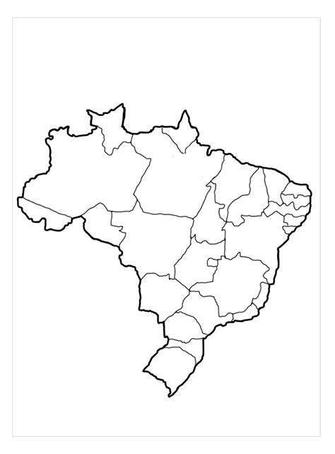 Mapa Brasil Para Colorir