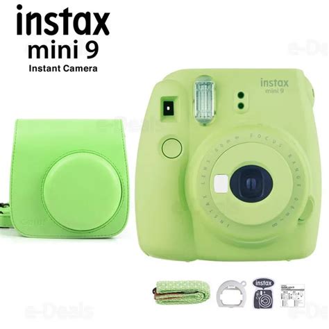 Fujifilm Instax Mini 9 Instant Film Camera Lime Green Quality Soft Pu