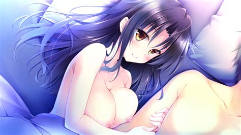 Hayakawa Harui Shimakage Ruri Golden Marriage Game Cg Highres 1girl Bed Bed Sheet Blush