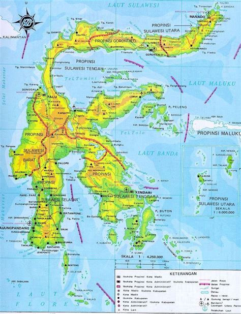 Peta Sulawesi Terlengkap Dengan Provinsi Kamu Harus Tahu Geografi