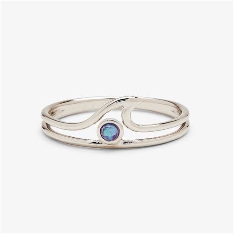 Pura Vida Opal Wave Ring Silver Kopen Te Koop Bij Alohas Surfshop