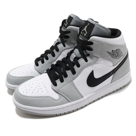 Nike 休閒鞋 Air Jordan 1 Mid 運動 男鞋 小dior 經典款 喬丹一代 皮革 簡約 白 灰 554724092