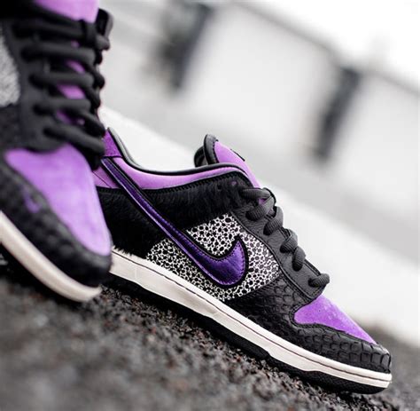 Custom Nike Sb Dunk Low Purple Safari Nice Kicks