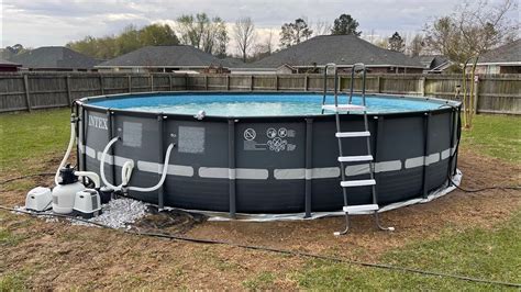 Installing A 24ft X 52 Intex Above Ground Pool Youtube