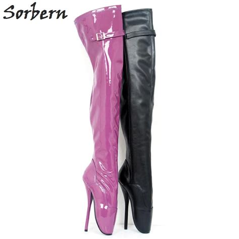 sorbern new over the knee ballet heel boots lady 18cm sexy fetish shoes strange shoes funny