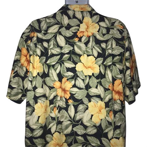 tommy bahama vintage 100 pure silk floral hawaiian shirt etsy