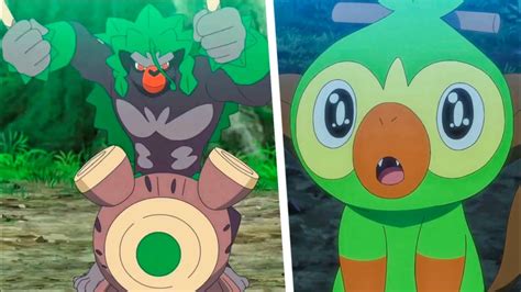 Goh S Grookey Evolves Into Rillaboom Almost Pokemon Journeys Episode