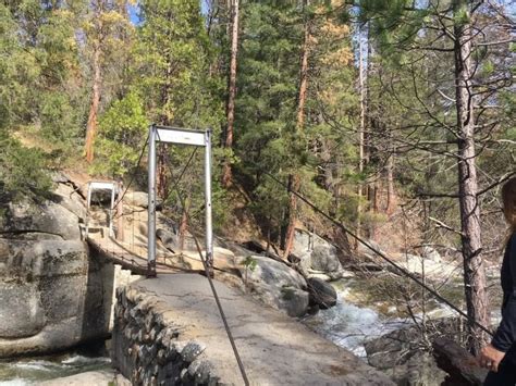 Yosemites Terrifying Swinging Bridge Near Northern California That