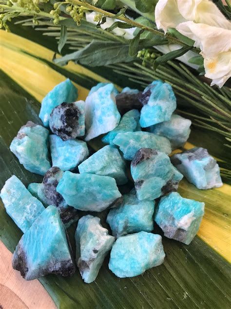 Raw Amazonite Grade A Natural Rough Teal Blue Green Crystals Stones