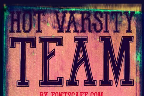 Hot Varsity Team Font Fontscafe Fontspace