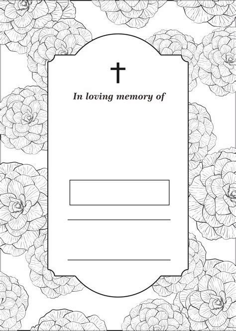 7 Best Images Of Printable Funeral Program Templates Funeral Program