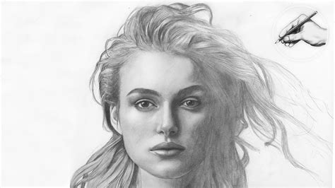 T hen s ket c h t he jawline. KEIRA KNIGHTLEY | PORTRAIT ZEICHNUNG | speed drawing how ...