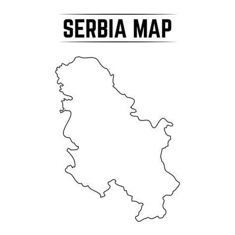 Esquema Simple Mapa De Serbia Vector En Vecteezy