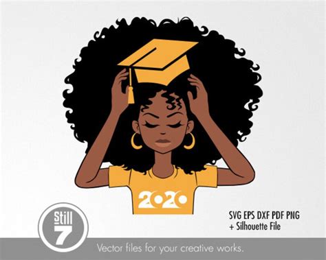 Black Woman Svg Graduation Yellow Svg Svg Cutting File Etsy