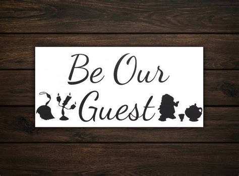 Be Our Guest Sign Beauty And The Beast Guest Room Decor Etsy
