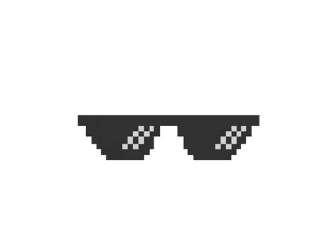 Pixelated Sunglasses With Black And White Checkered Glasses On The Lens Against A White Background